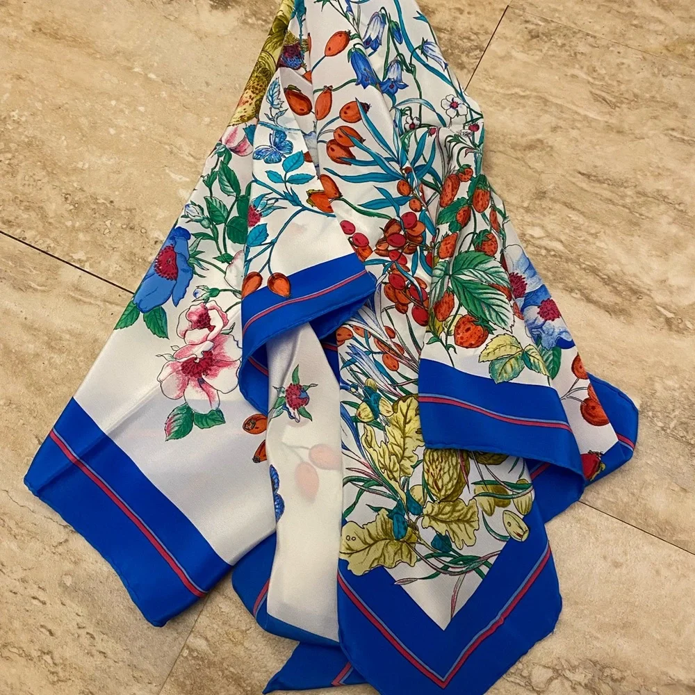 Christian Dior scarf 100% silk scarf -Authentic